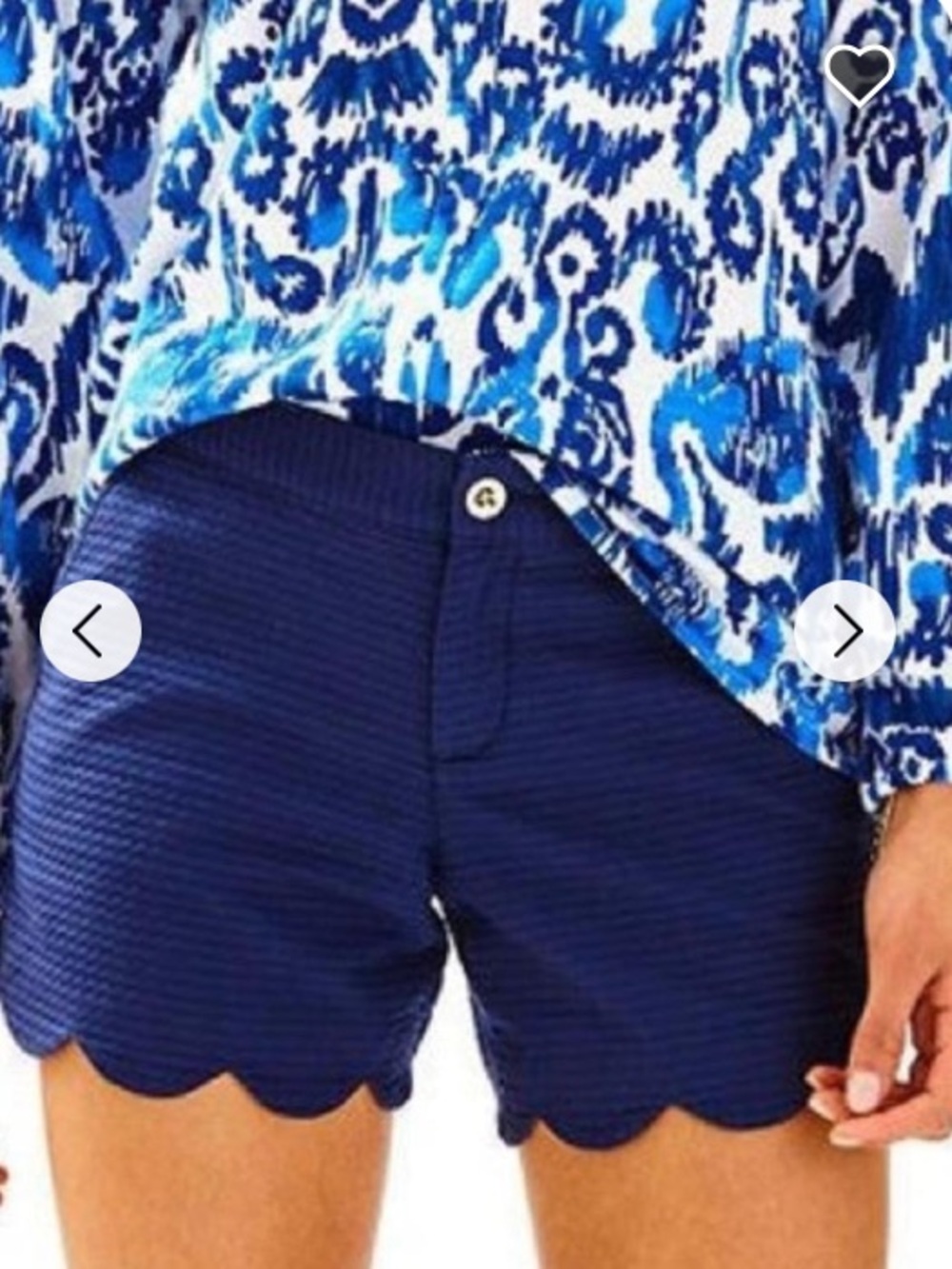 Lilly Pulitzer Buttercup Shorts Low Tide Navy Size 10